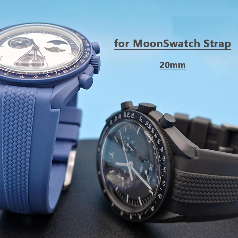 Omega Watch Speedmaster - Pulseira de borracha para swatch x