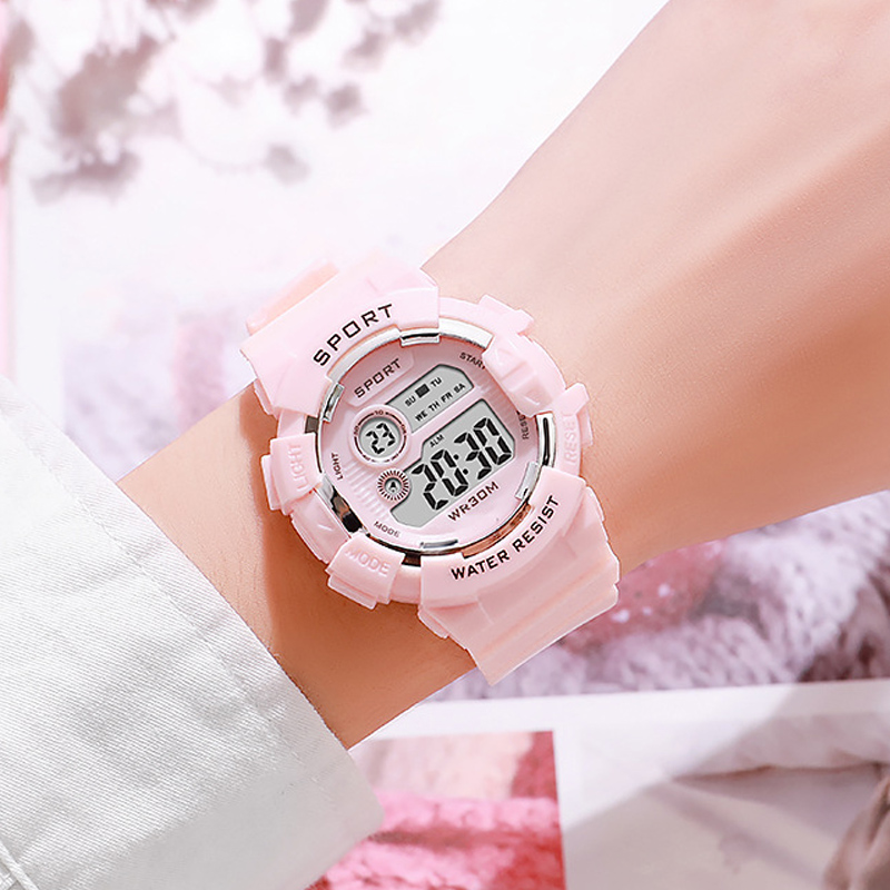 Smartwatch Watches Digital - Moda crianças relógios luminosos à prova