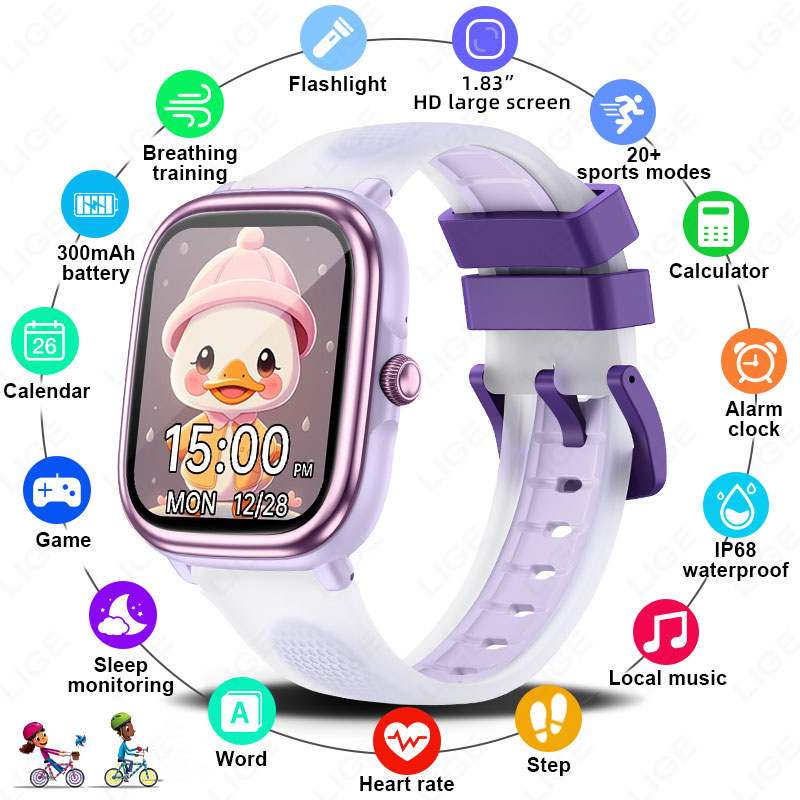 Smartwatch Watches For Girls Kids - LIGE 2026 Novo Relógio Inteligente Infantil