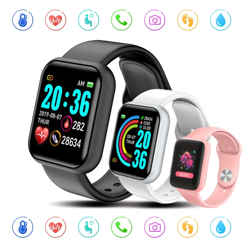 Watch Smart Y68 - Esporte bluetooth relógios inteligentes tela colorida