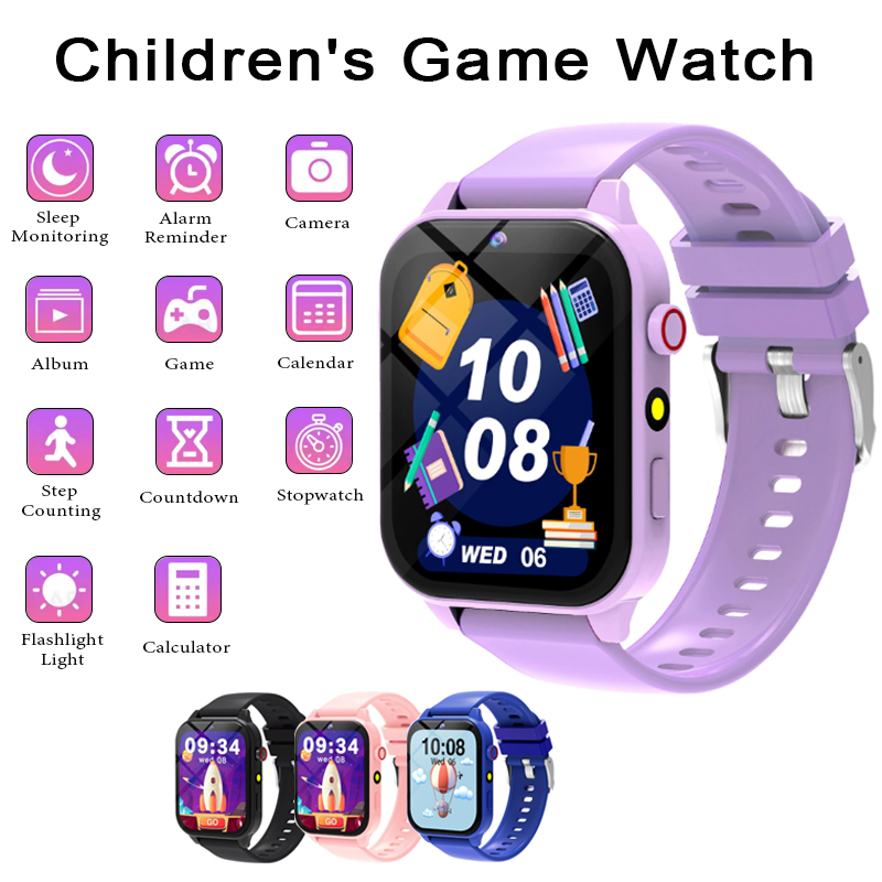 Smartwatch Watches For Girls Kids - Smartwatch jogos infantis relógio 1.83 Polegada