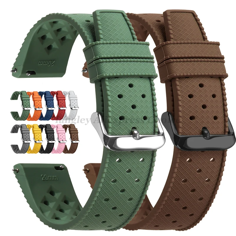Seiko Watches Smartwatch - Pulseira de relógio de silicone tropical,
