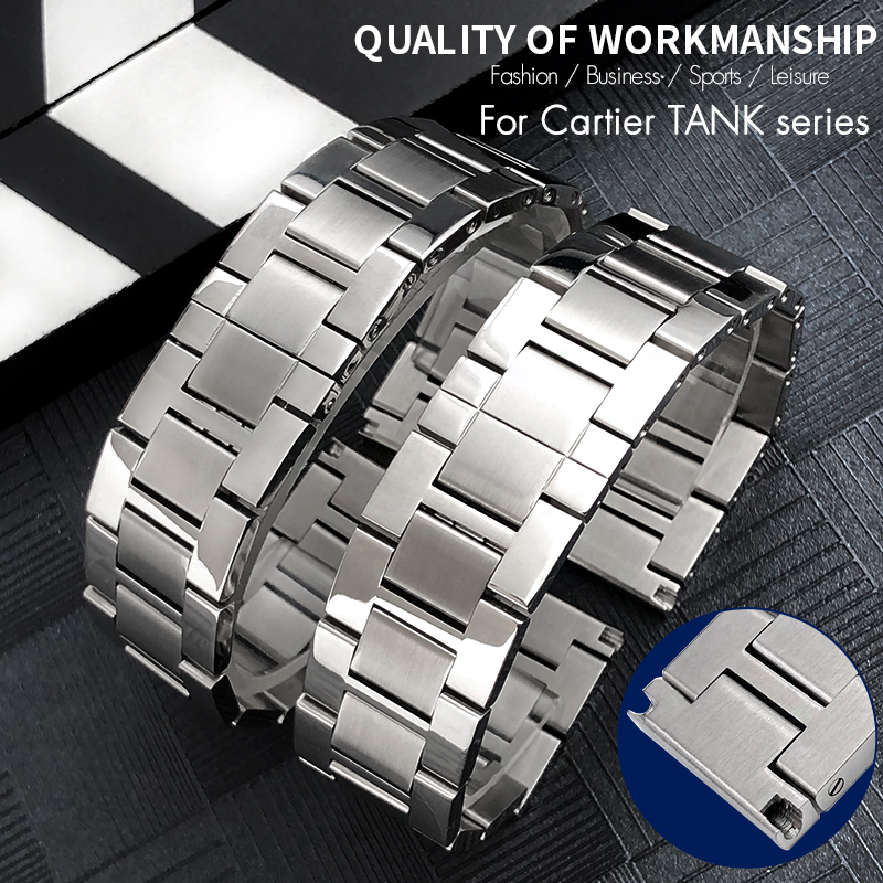 Cartier Watch Santos - Pulseira de aço inoxidável 316L, Pulseira