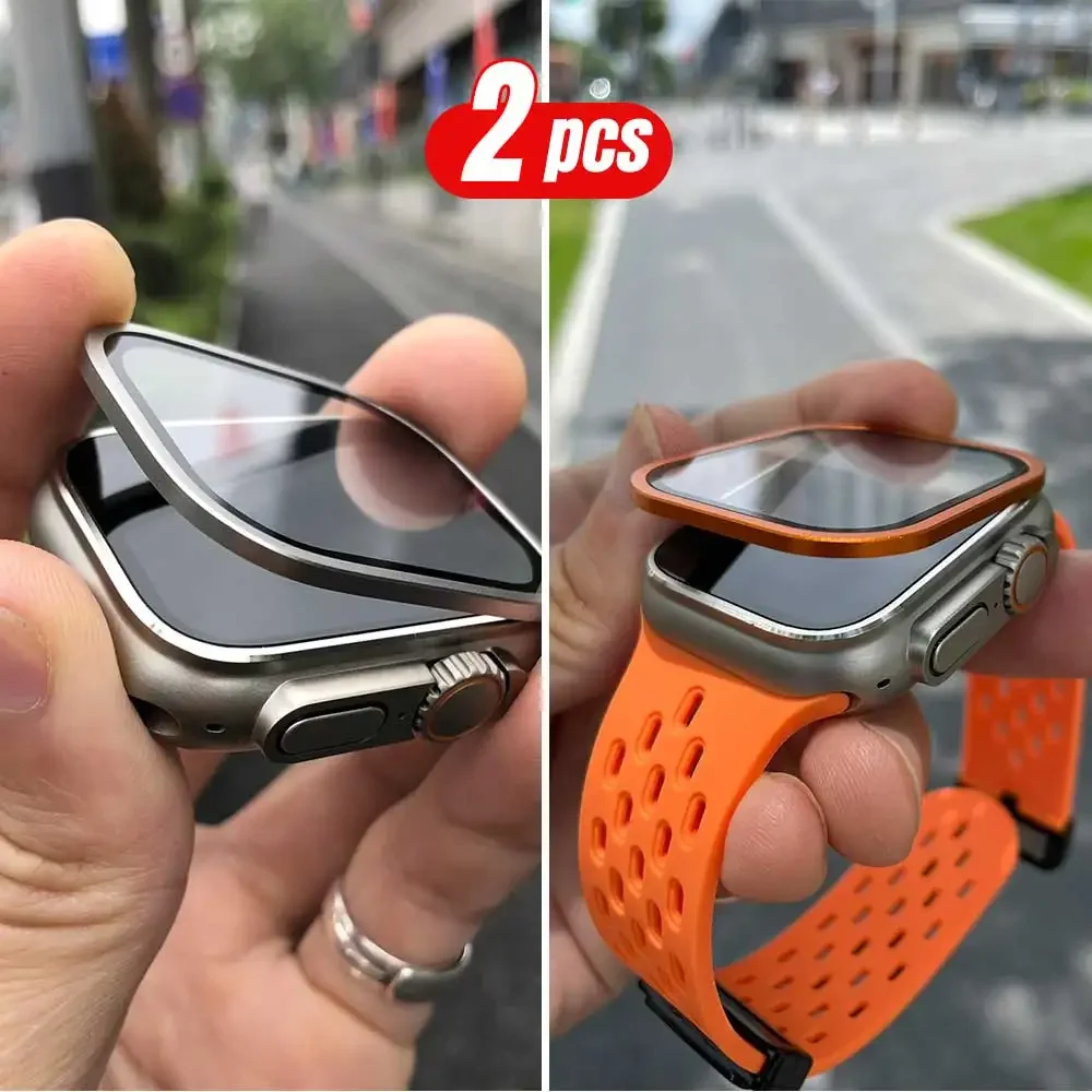 Moldura de metal de titânio pa - Smartwatch Apple Watches For Men avaliação e preço