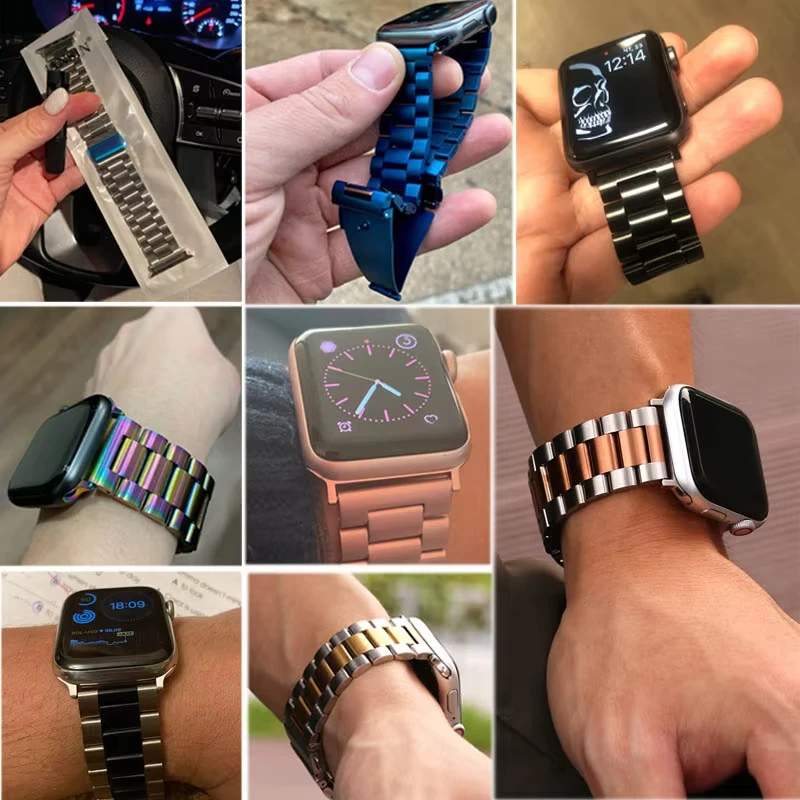 Pulseira Clássica de Aço Inoxi - Smartwatch Apple Watches For Men avaliação e preço