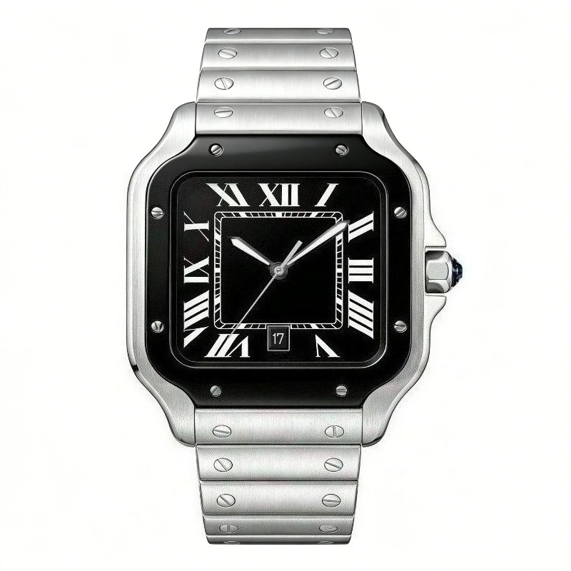 Novo Relógio de Quartzo Mascul - Cartier Watch Santos avaliação e preço