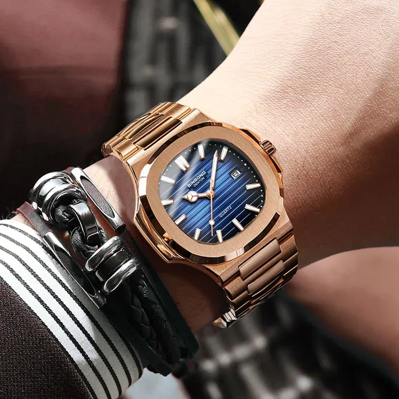 Nova suíça homem casual rosa o - Smartwatch New Watches For Men avaliação e preço