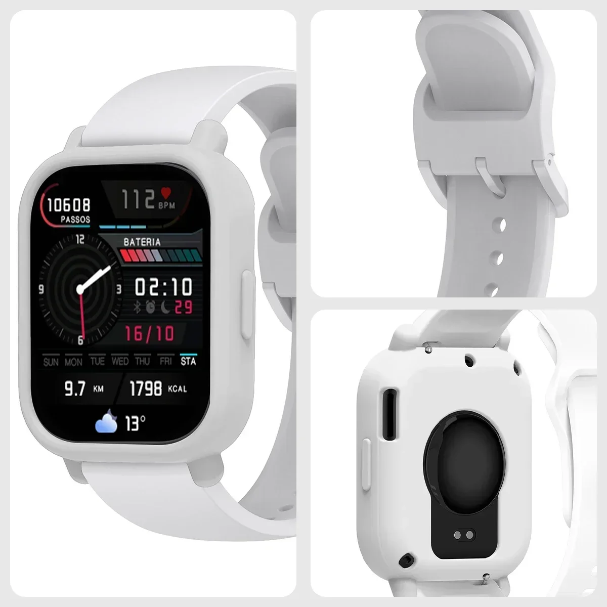 Capa de silicone + pulseira pa - Smartwatch Watches Smart avaliação e preço