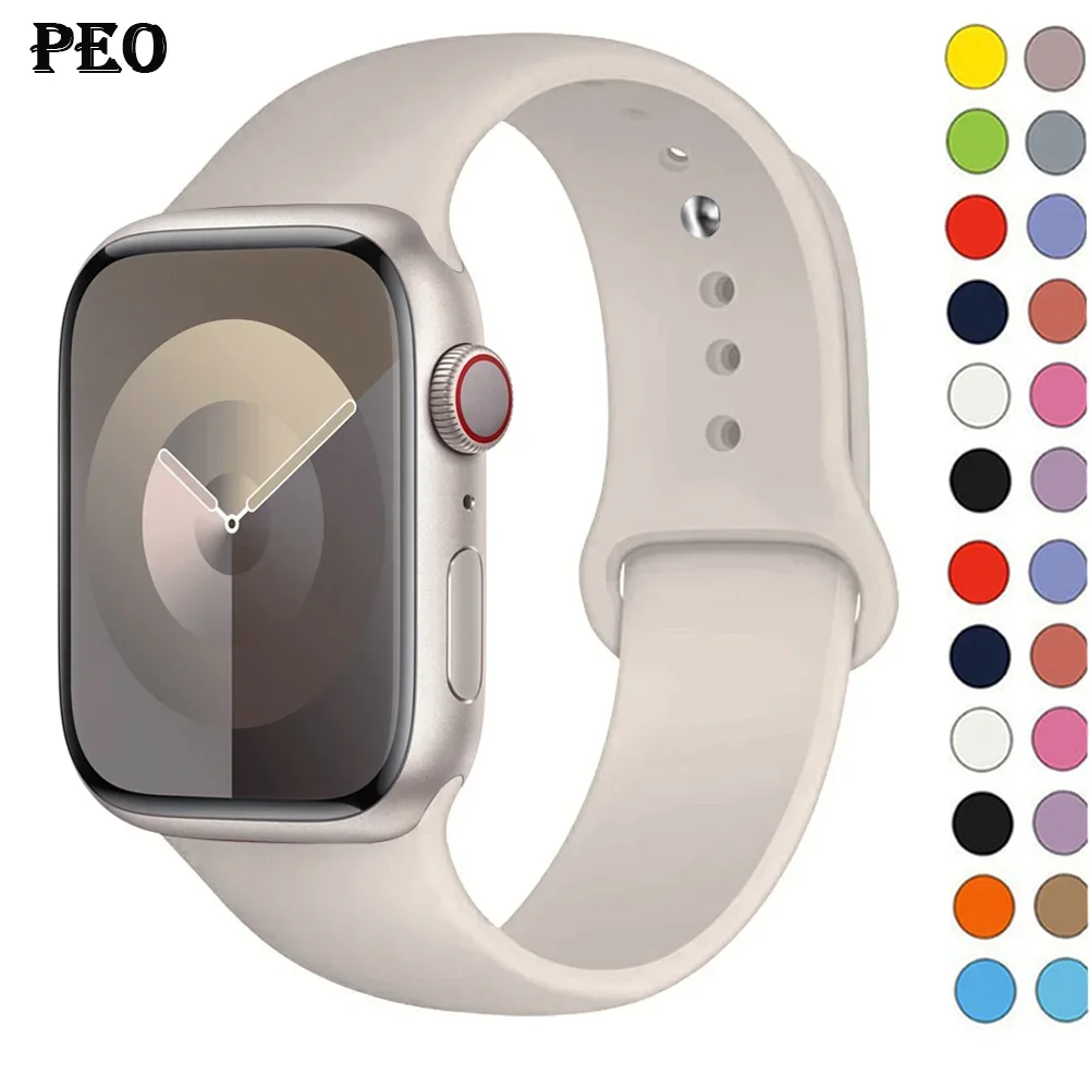 Pulseira de silicone para appl - Smartwatch Apple Watches For Men avaliação e preço