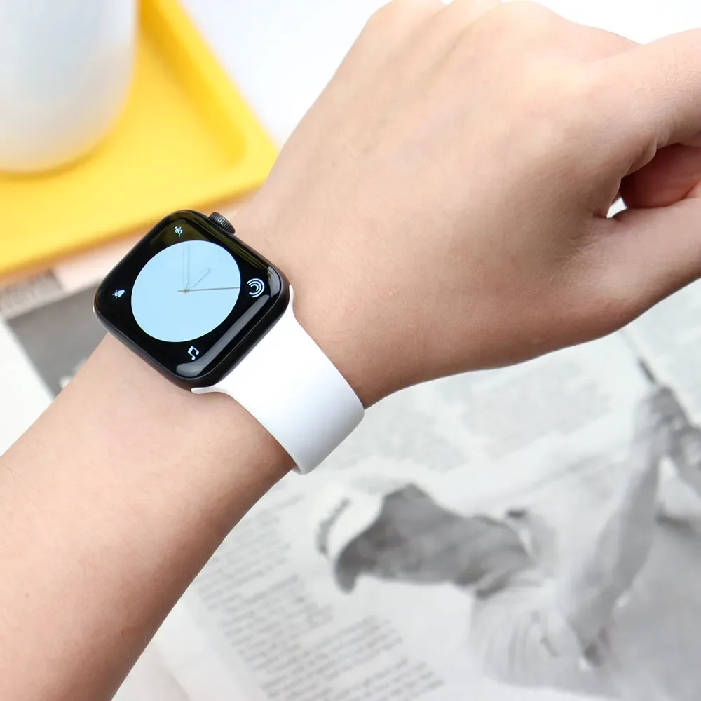 Pulseira de silicone para appl - Smartwatch Apple Watches For Men avaliação e preço