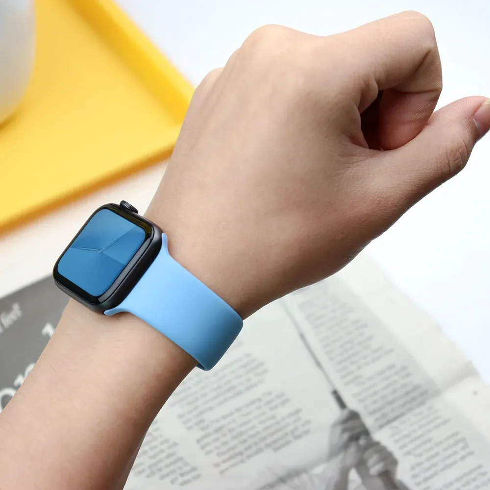 Pulseira de silicone para appl - Smartwatch Apple Watches For Men avaliação e preço