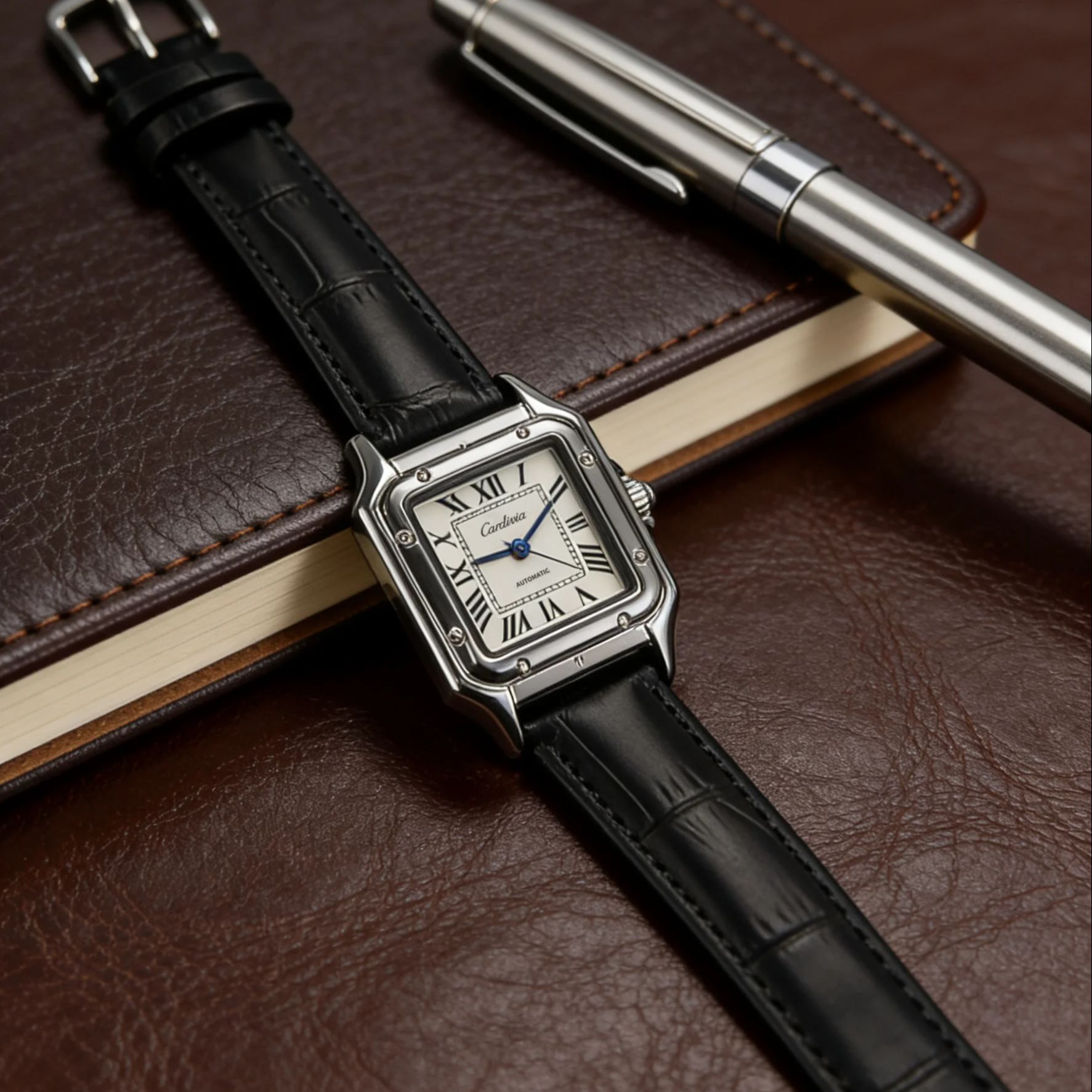 Relógio feminino retrô quadrad - Cartier Watch Santos avaliação e preço