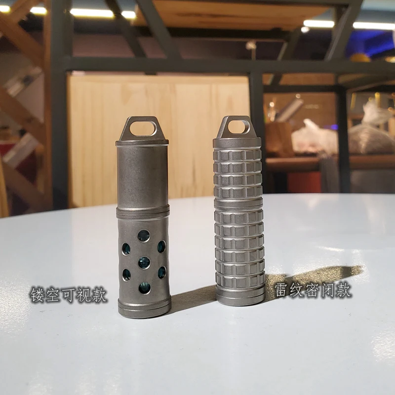 Edc titânio liga paracord faca - Tritium Gas Tube avaliação e preço