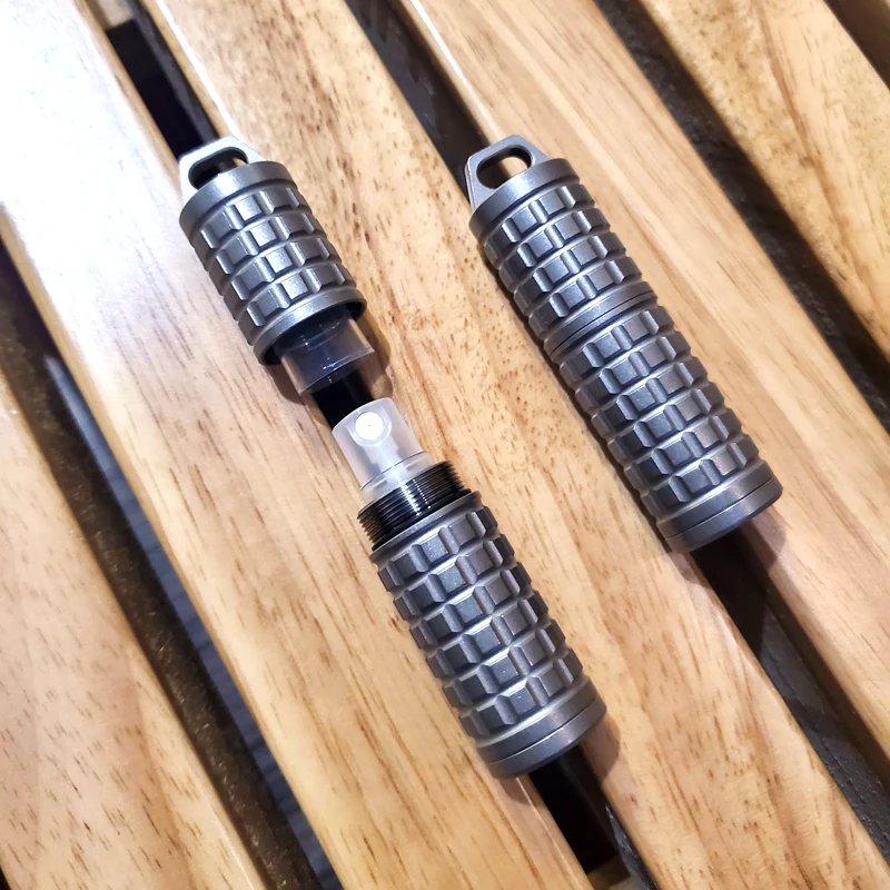 Edc titânio liga paracord faca - Tritium Gas Tube avaliação e preço