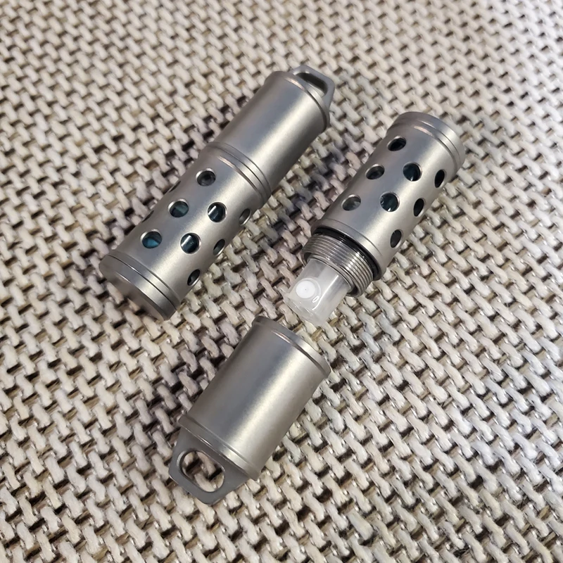 Edc titânio liga paracord faca - Tritium Gas Tube avaliação e preço