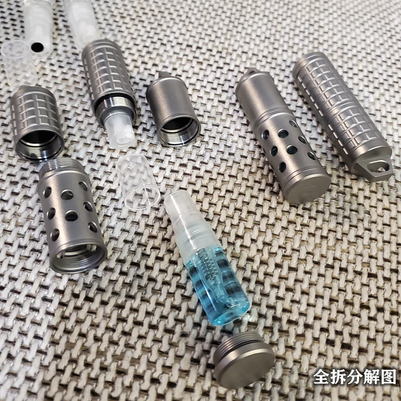 Edc titânio liga paracord faca - Tritium Gas Tube avaliação e preço