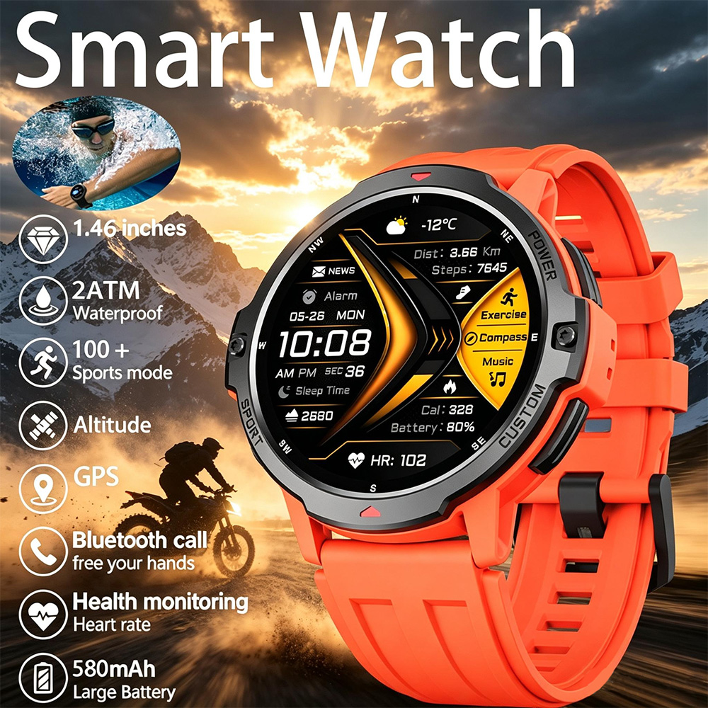 NOVO Smartwatch Militar com GP - Smartwatch Timex Watches For Men avaliação e preço