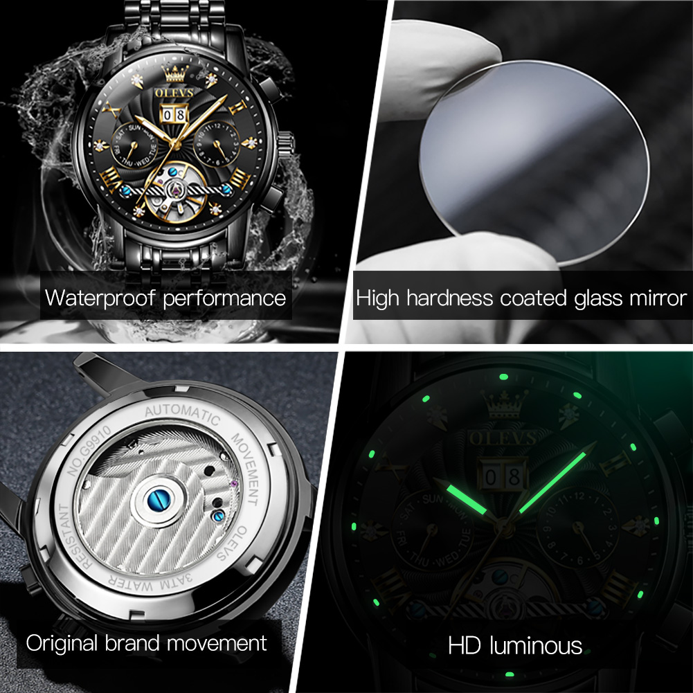 Olevs relógios masculinos clás - Rolex Watch Daytona avaliação e preço
