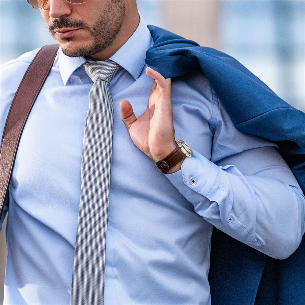 Pulseira de Couro com Design C - Smartwatch Slim Watches For Men avaliação e preço