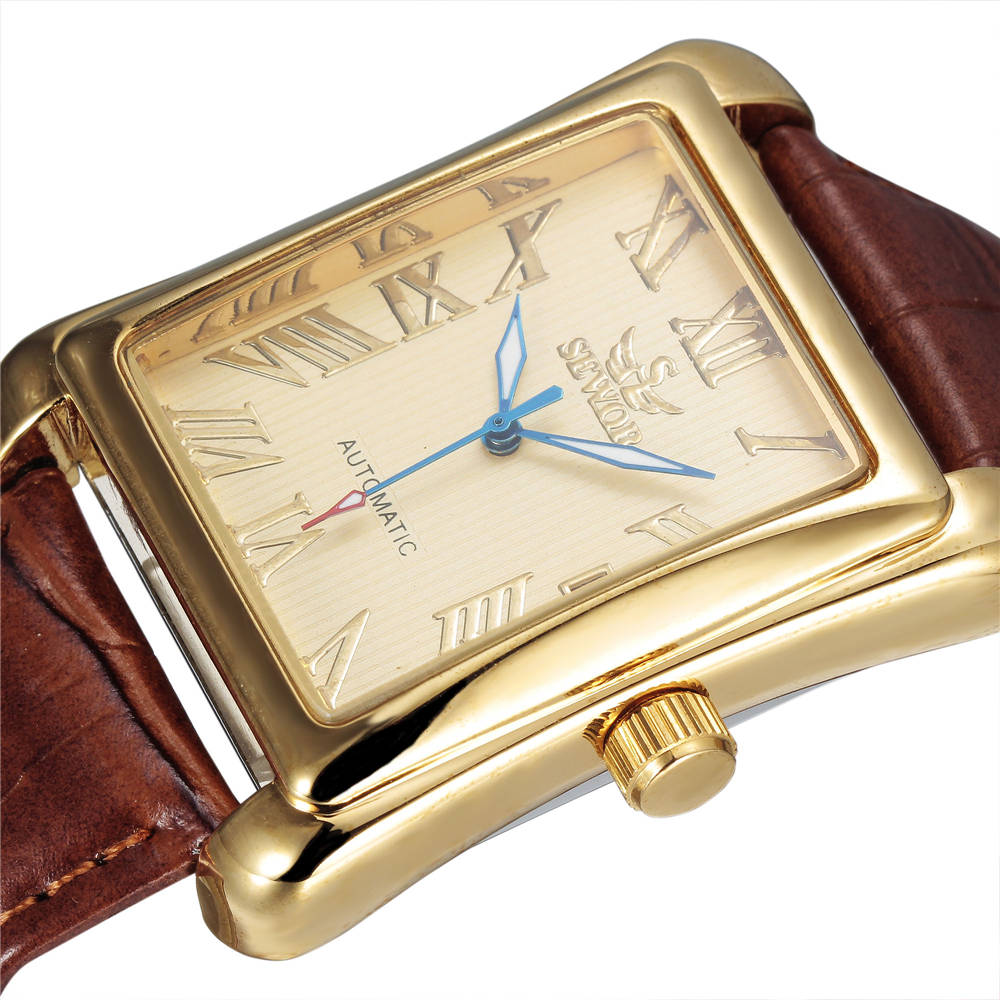 SEWOR-Relógio Mecânico Automát - Cartier Watch Santos avaliação e preço