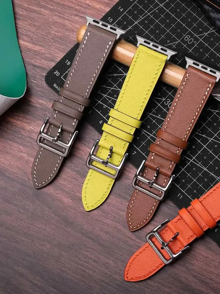 Pulseira de relógio de couro p - Smartwatch Apple Watches For Men avaliação e preço