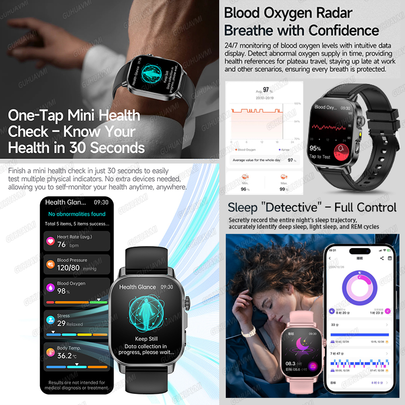 Novo Relógio Inteligente de Sa - Smartwatch Health Watches avaliação e preço