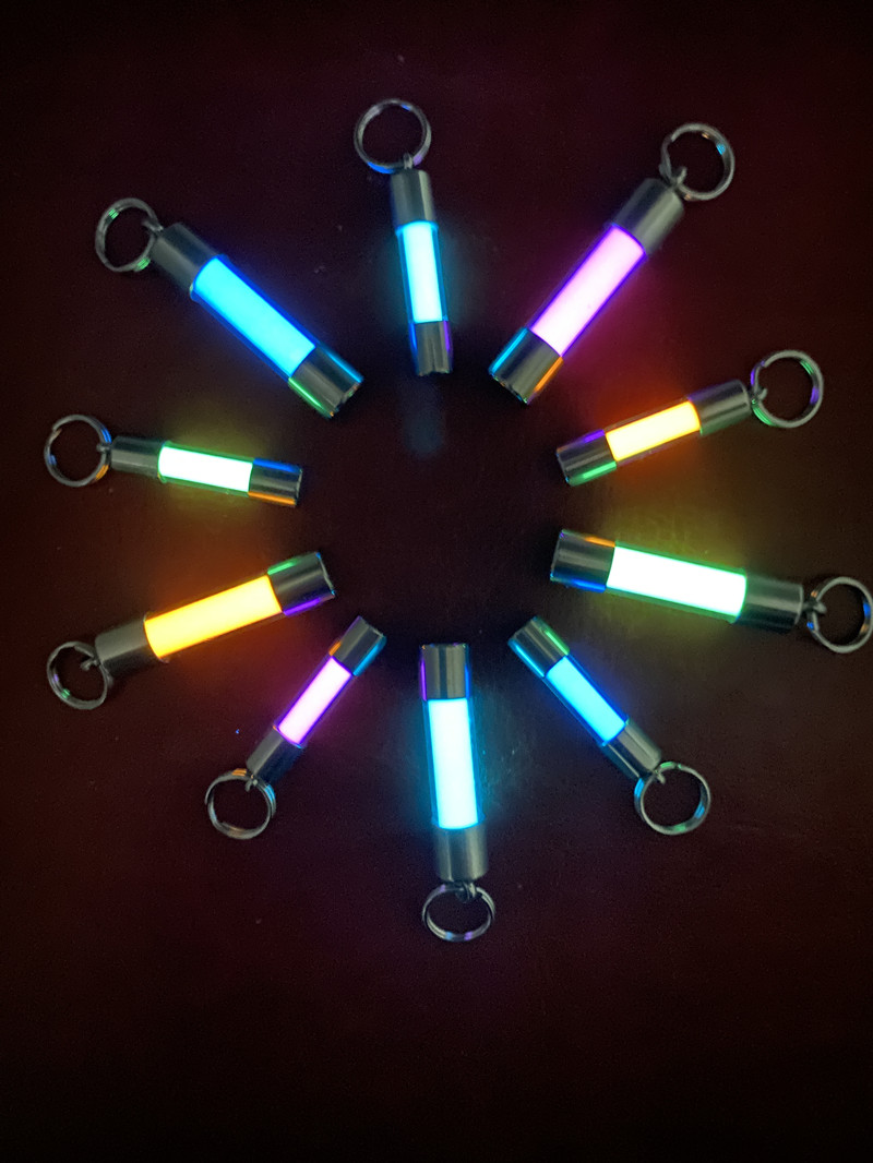 Pingente luminoso de vidro cha - Tritium Gas Tube avaliação e preço