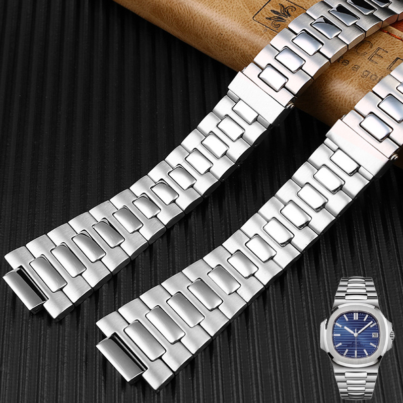 Pulseira convexa de aço inoxid - Patek Philippe Watch Nautilus avaliação e preço