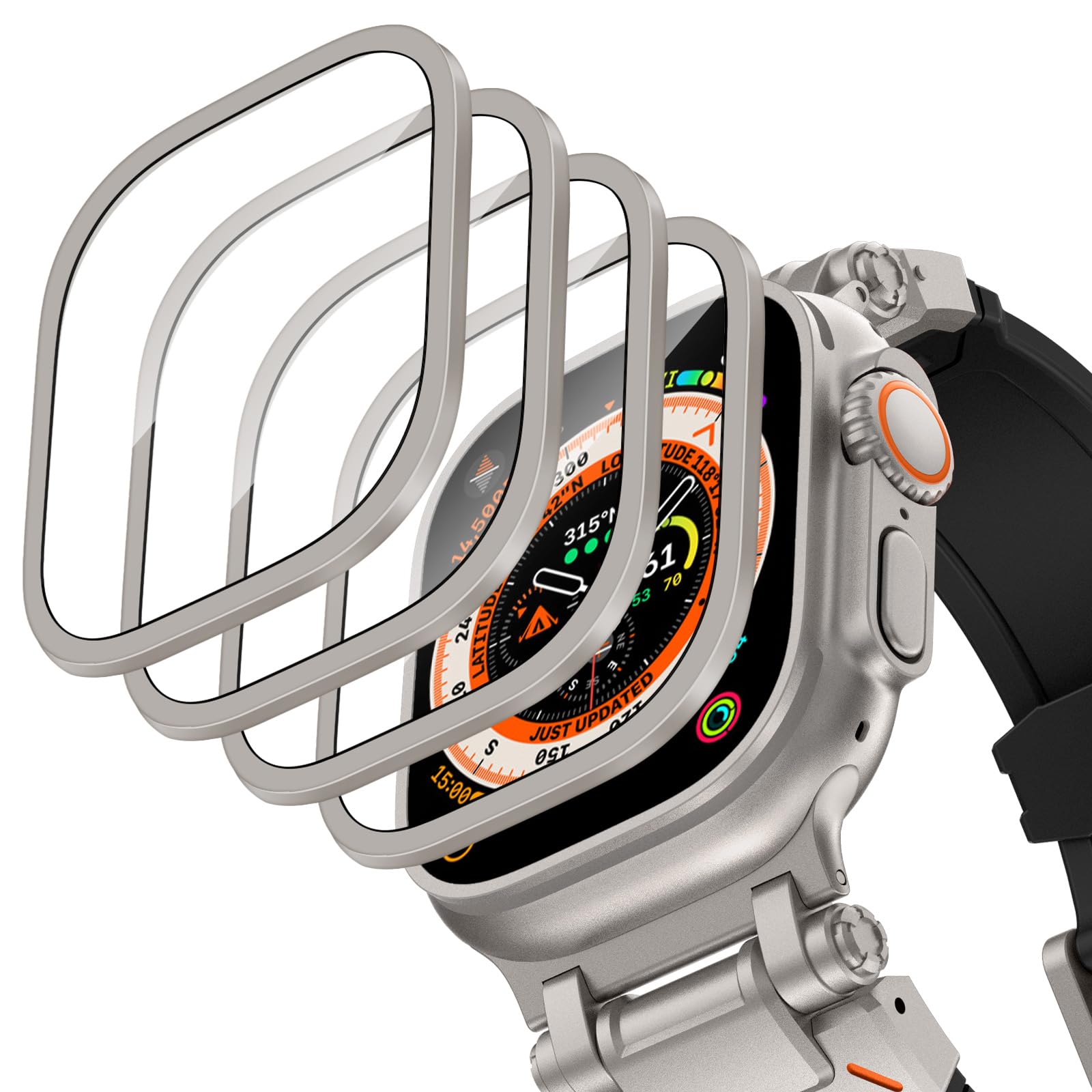 Capa de liga de alumínio + vid - Smartwatch Apple Watches For Men avaliação e preço