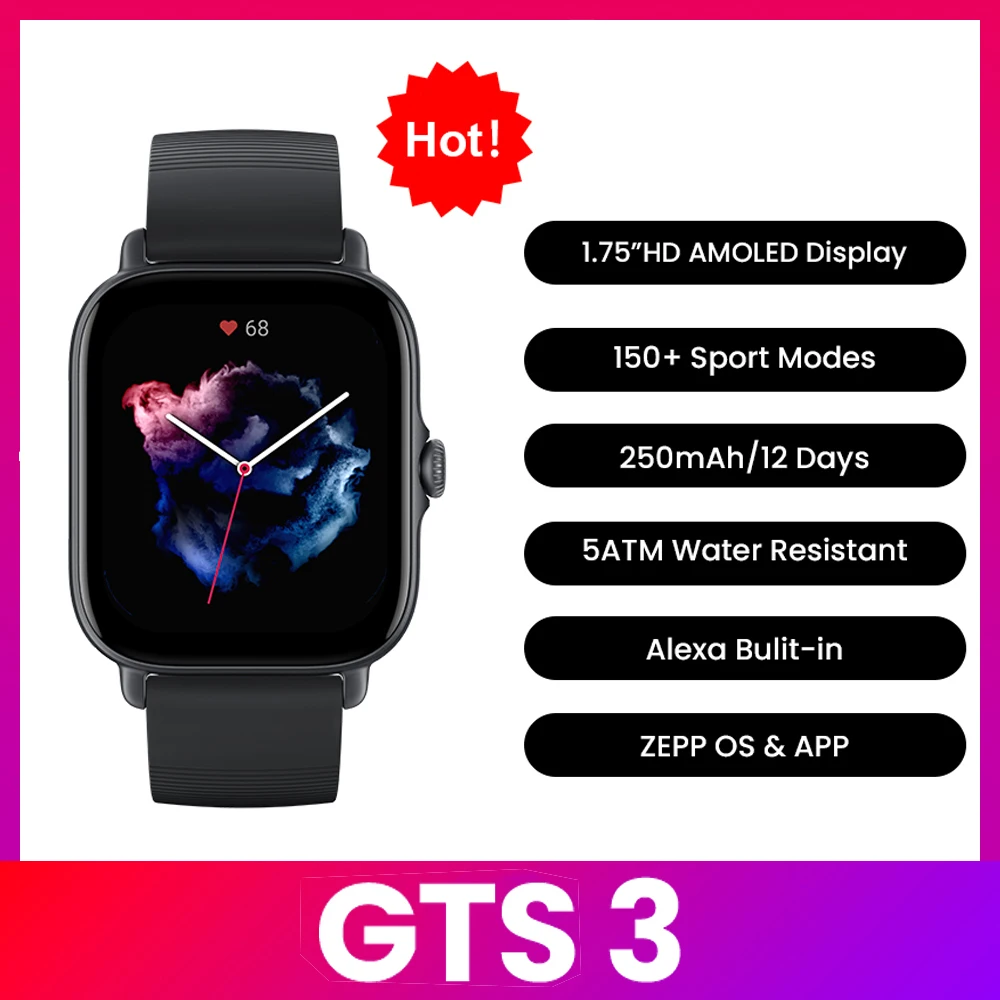Smartwatch Amazfit GTS 3, à pr - Smartwatch Timex Watches For Men avaliação e preço